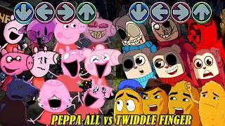 FNF New Twiddle Finger Vs Peppa All Phases sings Friends To Your End | Rainbow x Twiddle Finger Mods