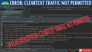 cleartexttrafficpermitted android | java.io.ioexception: cleartext traffic not permitted