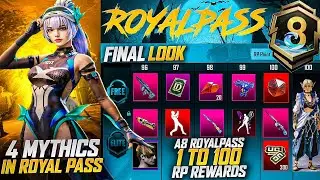 Finally 😍 A8 Royal Pass 1 To 100 Rp Rewards | Full 3d Look | 2 Upgraded Weapons | Pubgm