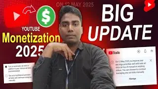 YouTube Monetization Big Update 2025 | On Staring 12 May 2025 Ad Slot | YouTube Tips hindi 2025 New
