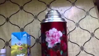 Как приготовить домашний йогурт в термосе.