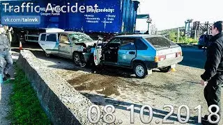 Подборка аварий и дорожных происшествий за 08.10.2018(ДТП, Аварии, ЧП)