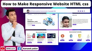How To Make Resposive Website For Yutube Channel Using HTML ,CSS || BAWLearn ...👑🌐👑🌐👑🌐
