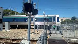 Perth - Cottesloe Rail Crossing train passing through