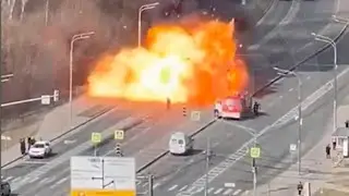 Gazelle explosion in Moscow! There's nothing left of the car!