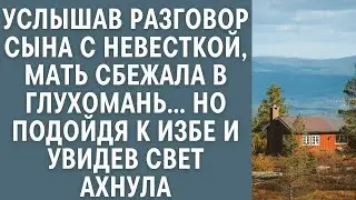 Услышав разговор сына с невесткой, мать сбежала в глухомань… Но подойдя к избе и увидев свет ах