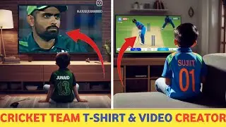 How To Make Cricket Team T-Shirt Image | Cricket Team T Shirt Video Editing | Bing Image Creator