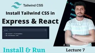 How To  Use Tailwind Css In React , Express  & Next js Like Framework & Library