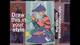 painting with acrilyc #drawthisinyourstyle | Process video | Nika Larkina| #larkina200k