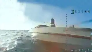 The first FPV drone attack on the MAGURA maritime drone of Ukraine