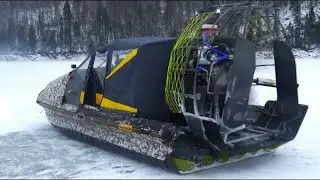 КАК ОНИ ДАВЯТ! ПО ВОДЕ И ПО ЛЬДУ ПРОБИРАЕМСЯ НА АЭРОЛОДКЕ АЛЛИГАТОР 540! 200лс рыбалка с ночевкой