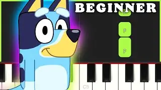 Bluey Theme | BEGINNER PIANO TUTORIAL