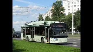 Поездка на троллейбусе МАЗ-203Т70, борт.№ 3303, марш.55