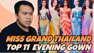 ATEBANG REACTION | MISS GRAND THAILAND 2023 TOP 11 EVENING GOWN COMPETITION 