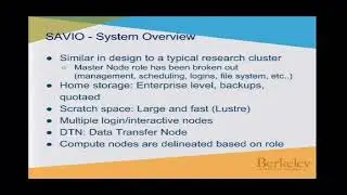 Research IT: BRC Town Hall 2015-05-28 - Savio Cluster Overview (2 of 3)