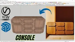 Furniture design (console) in Sketchup | Sketchup Tutorial