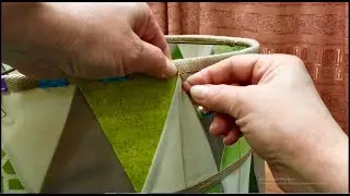 How to make a lampshade for a floor lamp. Patchwork