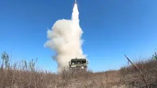 Пуски ракет БРК «Бастион» по морской мишени в ходе СКШУ «Кавказ-2020»