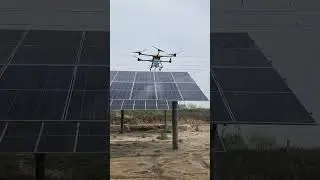 JT20 drone with tank clean solar panel Drone JT20 con panel solar limpio de tanque #cleaningdrone
