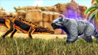 FALLEN DEMONIC VS CELESTIAL CREATURES & Dinosaurs! - Ark Survival Evolved