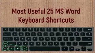 Most useful 25 keyboard shortcuts for MS Word | Keyboard shortcuts