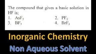 Inorganic Chemistry Solved Problems CSIR NET/JRF Chemical Sciences: