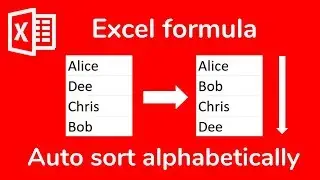 Excel Formula - Automatic Alphabetical sort - Doctor Excel 