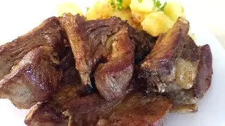 ✅ PORK RIBS Tasty fried. With potatoes.