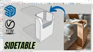 How to make a Side table in Sketchup | Sketchup Tutorial
