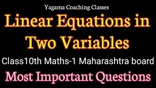 Linear Equations in Two Variables Class10th Maths-1 Most Important Que