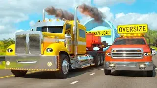 The Highway Adventure with Wilson the Semi-Truck & Bob the Truck | Space Rocket Delivery (RCH SPACE)