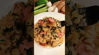 рисовая каша с сосисками