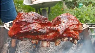 РЕБРЫШКИ НА ВЕРТЕЛЕ. МЯСО ГОВЯДИНА НА ОГНЕ. ENG SUB.
