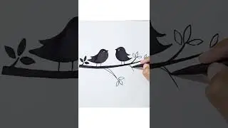 birds drawing 