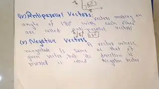 Kinds Of Vectors In Balochi |Chapter Vectors|