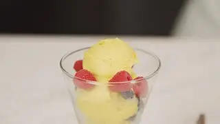 Passion Fruit and Olive Oil Sorbet with Greek Olive Oil Cookies
