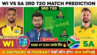 WI vs SA Dream11, WI vs SA Dream11 Prediction, West Indies vs South Africa 3rd T20 Dream11 Team
