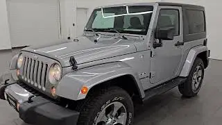 2016 JEEP WRANGLER SAHARA 2 DOOR 6 SPEED STICK SHIFT BILLET SILVER 4K WALKAROUND 14459ZA