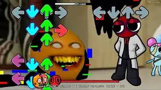 FNF Sliced But 2d Rainbow Friends Red VS Corrupted Annoying Orange Sing it - Friday Night Funkin