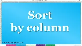 how to sort by column | Power pivot excel
