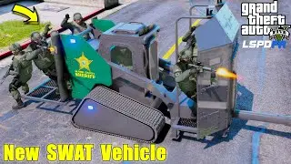 THE ROOK - SWAT Team ARMORED Skid Steer Responding To Bank ROBBERY With Hostages In GTA 5 LSPDFR