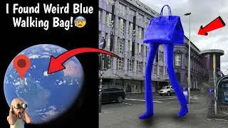 😰 I Found Weird Blue Walking Purse in Real Life On Google Earth and Google Maps! #googleearth