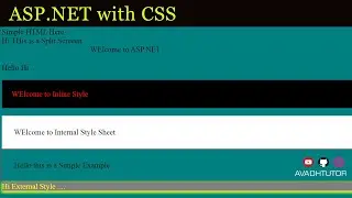 how to use css in asp.net | how to create css in asp.net | asp.net tutorial
