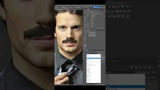 Добавляем усы в photoshop