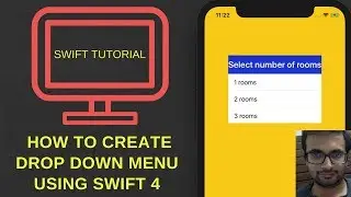 How to create drop down menu in ios using swift 4 + Xcode 9.2