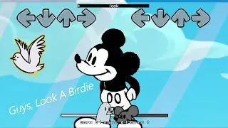 FNF Guys Look A Birdie But Mickey Mouse Vs Birdie Sing It | FNF Look Song Cover- Friday Night Funkin