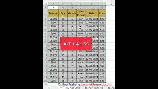 Re arrange columns in excel in 1 minutes