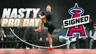 Day In The Life Of A Mid 90s Pitcher At Pro Day | Johnny Ray