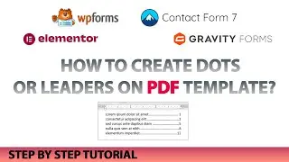 Show Dots or Leaders on PDF Template