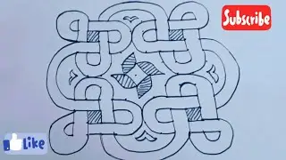 #rangolibydivya  here is our traditional design with a celtic twist on the simple 11×11 dots